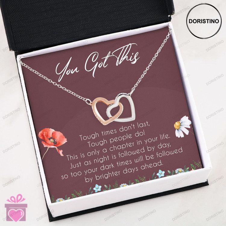 Best Friend Necklace Interlocking Hearts Necklace  You Got This Encouragement Necklace Gifts Doristino Trending Necklace